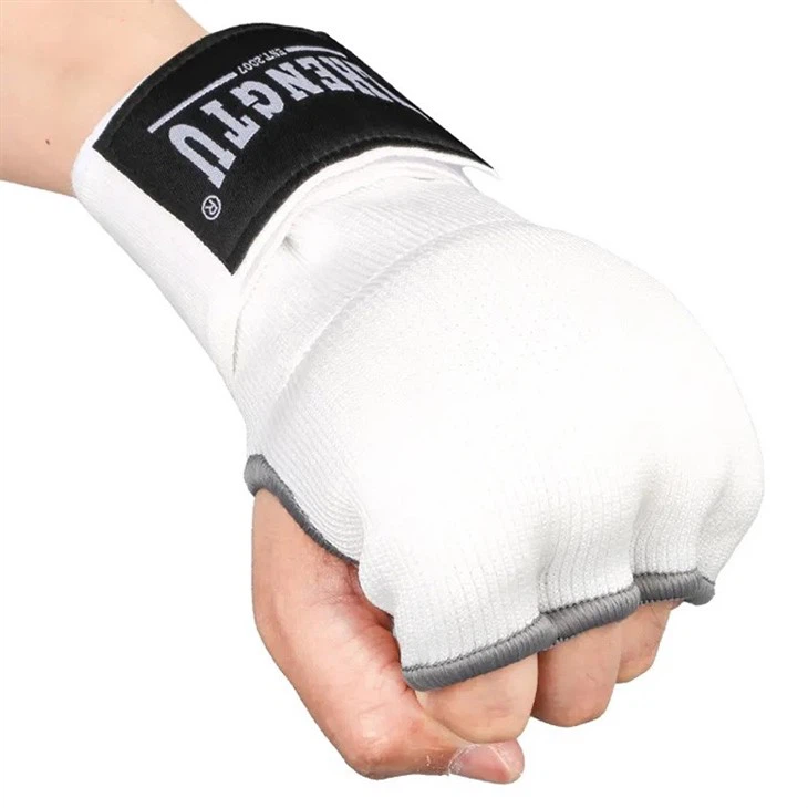 white Gel boxing gloves